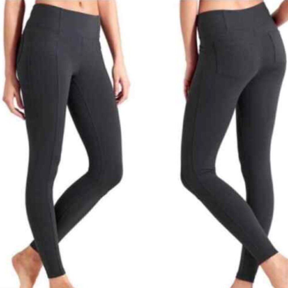 ATHLETA Metro High Waisted Leggings Black Size Medium